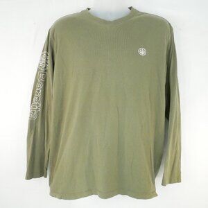 Beretta Firearms Green Long Sleeve Shirt Mens XL Spellout 2 Sided Logo